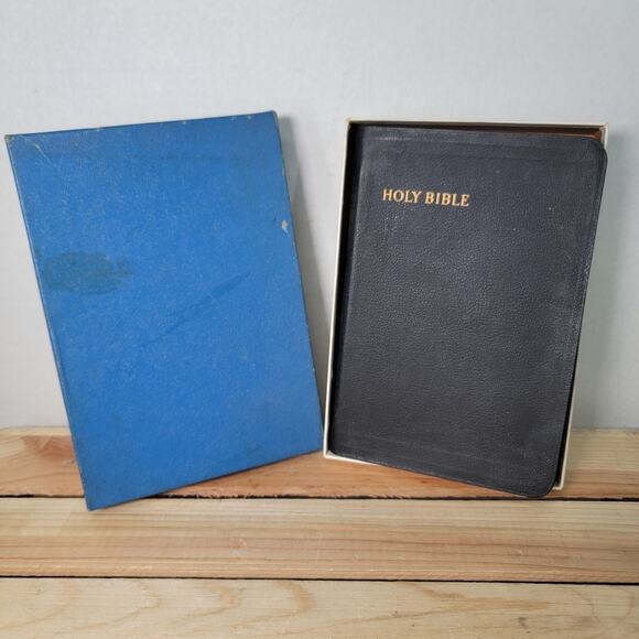 VINTAGE Collins Concordance Bible - KJV - Leatheroid w/ Box (1957) - Picture 1 of 8